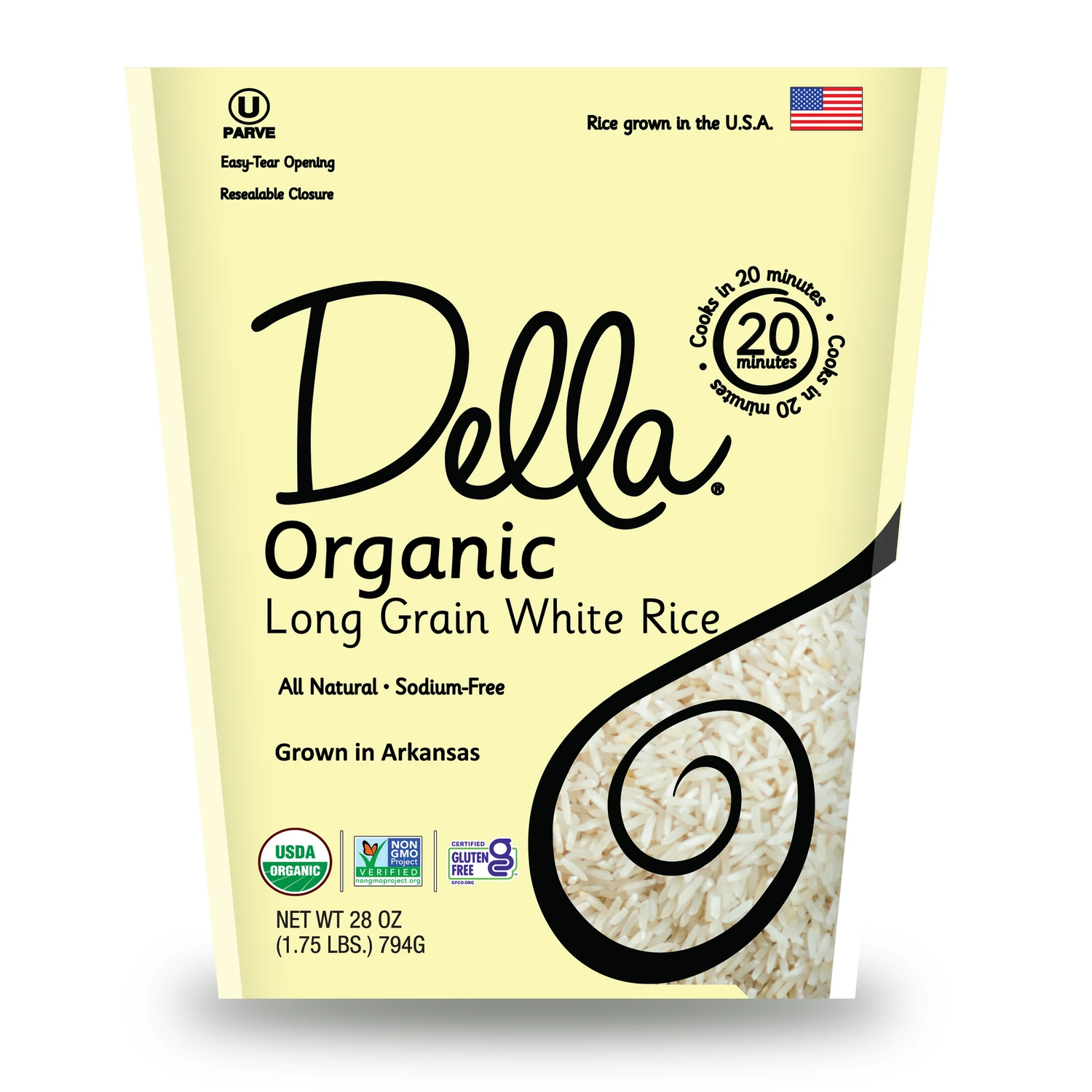 Della™ Organic Long Grain White Rice - 28oz