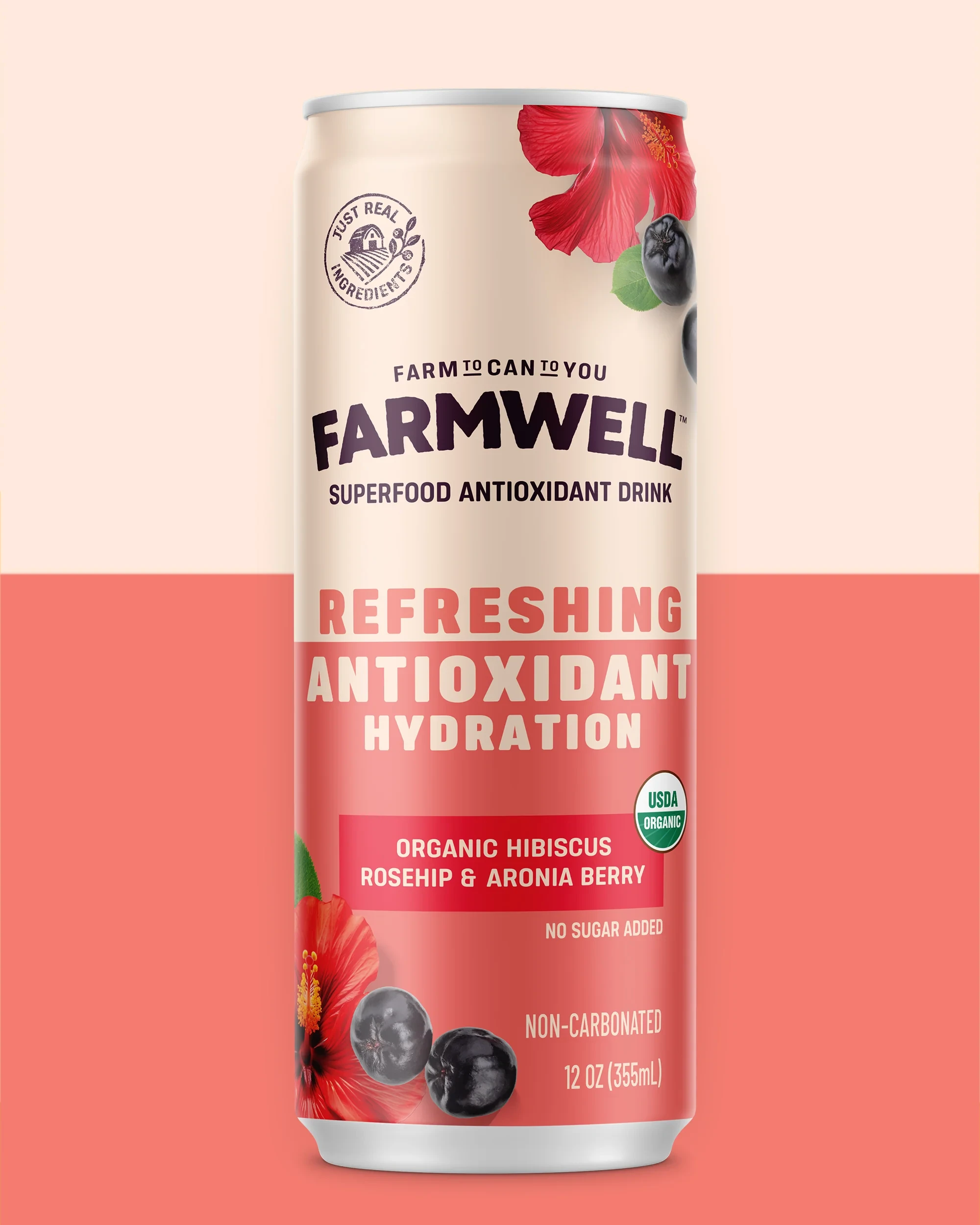 12 Cans  Organic   Hibiscus   Rosehip   &   Aronia   Berry